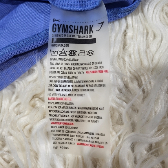 Gymshark x Whitney Simmons Long Sleeve Crop Top Beautiful Blue Size Medium - Picture 8 of 14